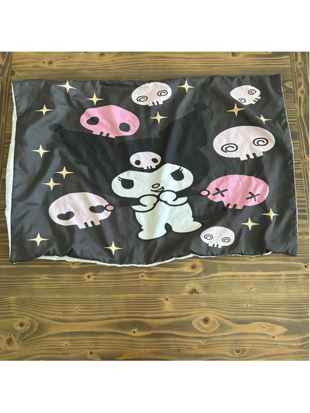 Kuromi Pillowcase Set Pink Black Skull Queen Standard Pillow Covers 2 Pc
